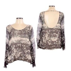 NWT Chaser 100% Silk Floral Blouse